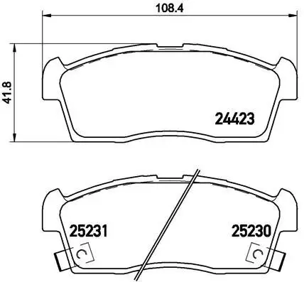 Bremsbelagsatz, Scheibenbremse BREMBO P 61 108