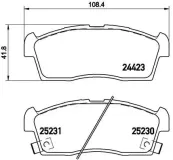 Bremsbelagsatz, Scheibenbremse BREMBO P 61 108