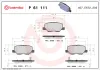 Bremsbelagsatz, Scheibenbremse Hinterachse BREMBO P 61 111 Bild Bremsbelagsatz, Scheibenbremse Hinterachse BREMBO P 61 111