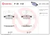 Bremsbelagsatz, Scheibenbremse Vorderachse BREMBO P 61 112