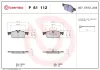 Bremsbelagsatz, Scheibenbremse Vorderachse BREMBO P 61 112 Bild Bremsbelagsatz, Scheibenbremse Vorderachse BREMBO P 61 112