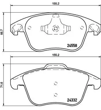 Bremsbelagsatz, Scheibenbremse BREMBO P 61 117X