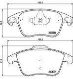 Bremsbelagsatz, Scheibenbremse BREMBO P 61 117X