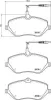 Bremsbelagsatz, Scheibenbremse Vorderachse BREMBO P 61 119 Bild Bremsbelagsatz, Scheibenbremse Vorderachse BREMBO P 61 119