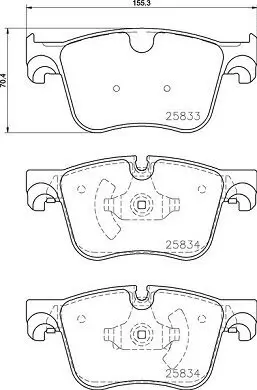 Bremsbelagsatz, Scheibenbremse BREMBO P 61 127X