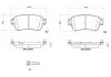 Bremsbelagsatz, Scheibenbremse Hinterachse BREMBO P 61 133G Bild Bremsbelagsatz, Scheibenbremse Hinterachse BREMBO P 61 133G