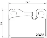 Bremsbelagsatz, Scheibenbremse BREMBO P 65 003