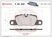 Bremsbelagsatz, Scheibenbremse Hinterachse BREMBO P 65 020