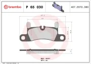 Bremsbelagsatz, Scheibenbremse Hinterachse BREMBO P 65 030
