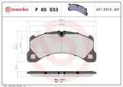 Bremsbelagsatz, Scheibenbremse Vorderachse BREMBO P 65 033