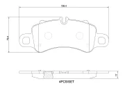 Bremsbelagsatz, Scheibenbremse BREMBO P 65 041