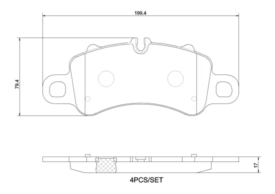Bremsbelagsatz, Scheibenbremse Vorderachse BREMBO P 65 041 Bild Bremsbelagsatz, Scheibenbremse Vorderachse BREMBO P 65 041