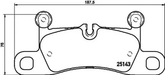 Bremsbelagsatz, Scheibenbremse Hinterachse BREMBO P 65 042 Bild Bremsbelagsatz, Scheibenbremse Hinterachse BREMBO P 65 042