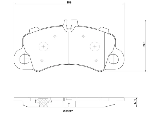 Bremsbelagsatz, Scheibenbremse Vorderachse BREMBO P 65 043X Bild Bremsbelagsatz, Scheibenbremse Vorderachse BREMBO P 65 043X