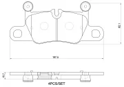 Bremsbelagsatz, Scheibenbremse Hinterachse BREMBO P 65 044