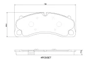 Bremsbelagsatz, Scheibenbremse BREMBO P 65 048