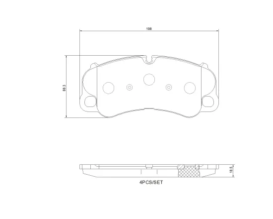 Bremsbelagsatz, Scheibenbremse Vorderachse BREMBO P 65 054 Bild Bremsbelagsatz, Scheibenbremse Vorderachse BREMBO P 65 054