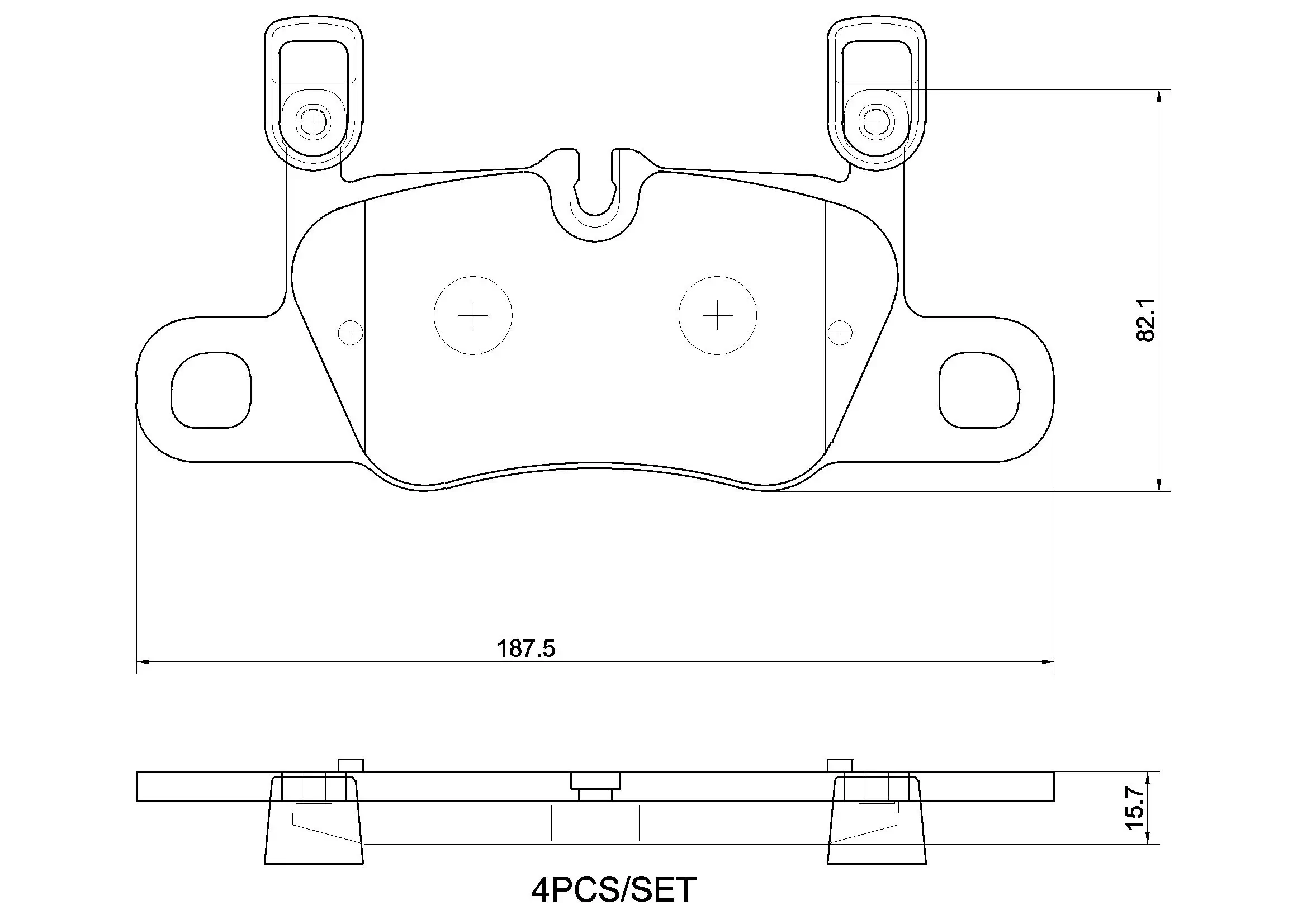Bremsbelagsatz, Scheibenbremse Hinterachse BREMBO P 65 056