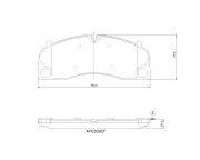 Bremsbelagsatz, Scheibenbremse Vorderachse BREMBO P 65 059