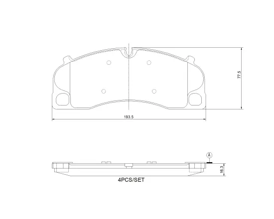 Bremsbelagsatz, Scheibenbremse Vorderachse BREMBO P 65 059 Bild Bremsbelagsatz, Scheibenbremse Vorderachse BREMBO P 65 059