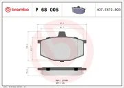 Bremsbelagsatz, Scheibenbremse BREMBO P 68 005