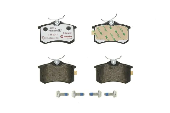 Bremsbelagsatz, Scheibenbremse Hinterachse BREMBO P 68 024X Bild Bremsbelagsatz, Scheibenbremse Hinterachse BREMBO P 68 024X