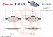 Bremsbelagsatz, Scheibenbremse BREMBO P 68 029