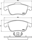 Bremsbelagsatz, Scheibenbremse BREMBO P 68 045