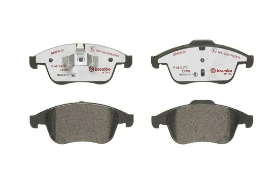 Bremsbelagsatz, Scheibenbremse Vorderachse BREMBO P 68 047X Bild Bremsbelagsatz, Scheibenbremse Vorderachse BREMBO P 68 047X