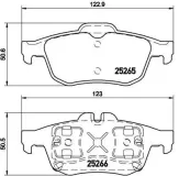 Bremsbelagsatz, Scheibenbremse BREMBO P 68 057