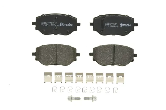 Bremsbelagsatz, Scheibenbremse Vorderachse BREMBO P 68 073 Bild Bremsbelagsatz, Scheibenbremse Vorderachse BREMBO P 68 073