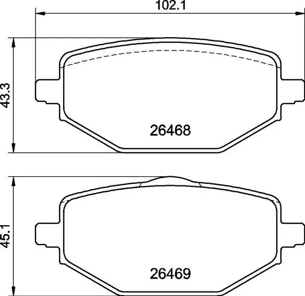 Bremsbelagsatz, Scheibenbremse BREMBO P 68 076