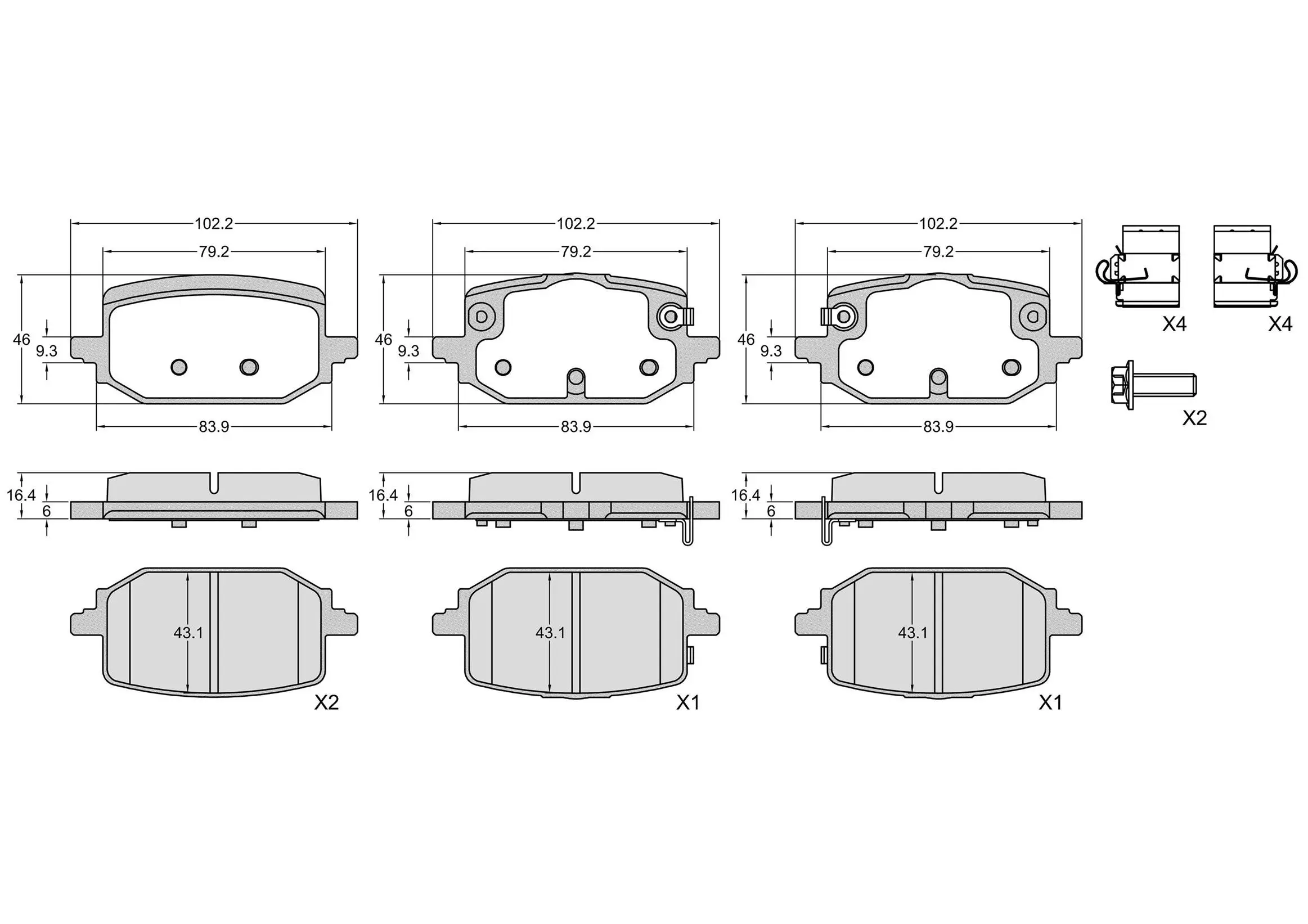 Bremsbelagsatz, Scheibenbremse BREMBO P 68 080