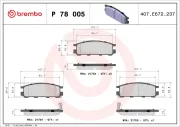 Bremsbelagsatz, Scheibenbremse BREMBO P 78 005