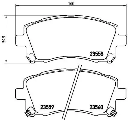 Bremsbelagsatz, Scheibenbremse BREMBO P 78 010