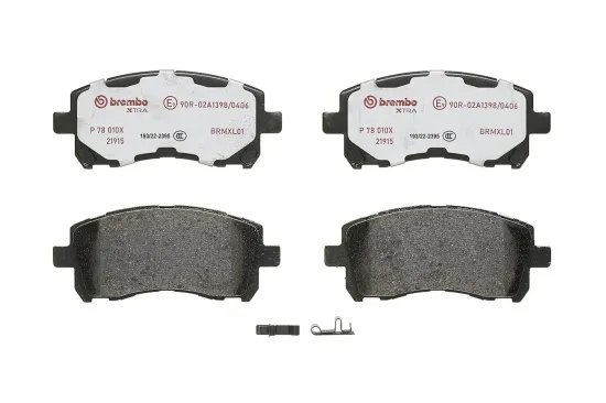 Bremsbelagsatz, Scheibenbremse Vorderachse BREMBO P 78 010X Bild Bremsbelagsatz, Scheibenbremse Vorderachse BREMBO P 78 010X