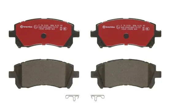 Bremsbelagsatz, Scheibenbremse Vorderachse BREMBO P 78 010X Bild Bremsbelagsatz, Scheibenbremse Vorderachse BREMBO P 78 010X