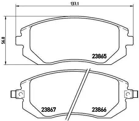 Bremsbelagsatz, Scheibenbremse BREMBO P 78 013