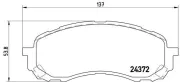 Bremsbelagsatz, Scheibenbremse Vorderachse BREMBO P 78 015