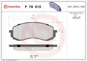 Bremsbelagsatz, Scheibenbremse Vorderachse BREMBO P 78 015