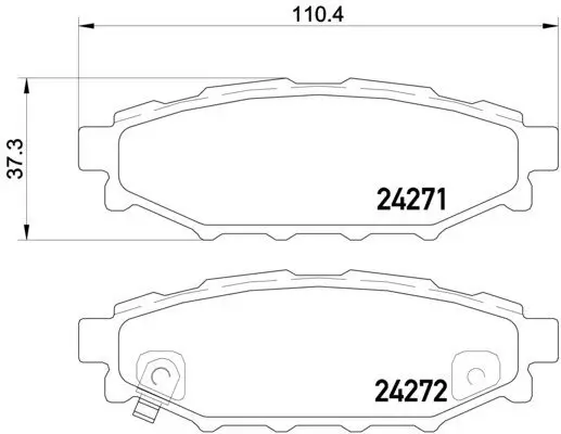 Bremsbelagsatz, Scheibenbremse Hinterachse BREMBO P 78 020