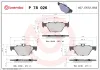 Bremsbelagsatz, Scheibenbremse Hinterachse BREMBO P 78 026 Bild Bremsbelagsatz, Scheibenbremse Hinterachse BREMBO P 78 026