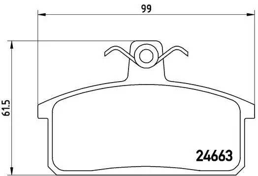 Bremsbelagsatz, Scheibenbremse BREMBO P 79 007