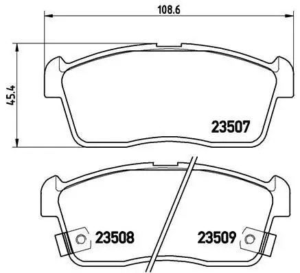 Bremsbelagsatz, Scheibenbremse Vorderachse BREMBO P 79 012