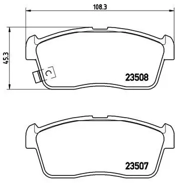 Bremsbelagsatz, Scheibenbremse Vorderachse BREMBO P 79 020 Bild Bremsbelagsatz, Scheibenbremse Vorderachse BREMBO P 79 020