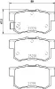 Bremsbelagsatz, Scheibenbremse Hinterachse BREMBO P 79 027