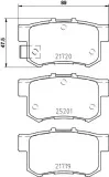 Bremsbelagsatz, Scheibenbremse Hinterachse BREMBO P 79 027