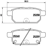 Bremsbelagsatz, Scheibenbremse Hinterachse BREMBO P 79 029