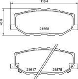 Bremsbelagsatz, Scheibenbremse Vorderachse BREMBO P 79 040