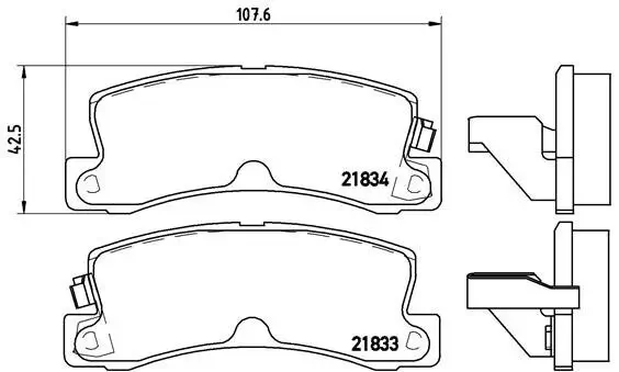 Bremsbelagsatz, Scheibenbremse BREMBO P 83 015